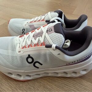 NEW On Running Cloudsurfer Next in White and Flame Women’s 7.5